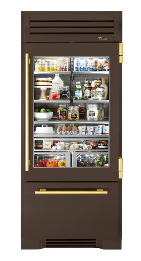 Refrigerator with Bottom Freezer, Right Hinged, Espresso, Brass Hardware TR36RBFRSGA305H01
