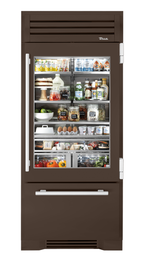Refrigerator with Bottom Freezer, Right Hinged, Espresso, Chrome Hardware TR36RBFRSGA305H02