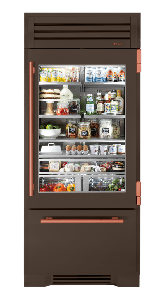 Refrigerator with Bottom Freezer, Right Hinged, Espresso, Copper Hardware TR36RBFRSGA305H03