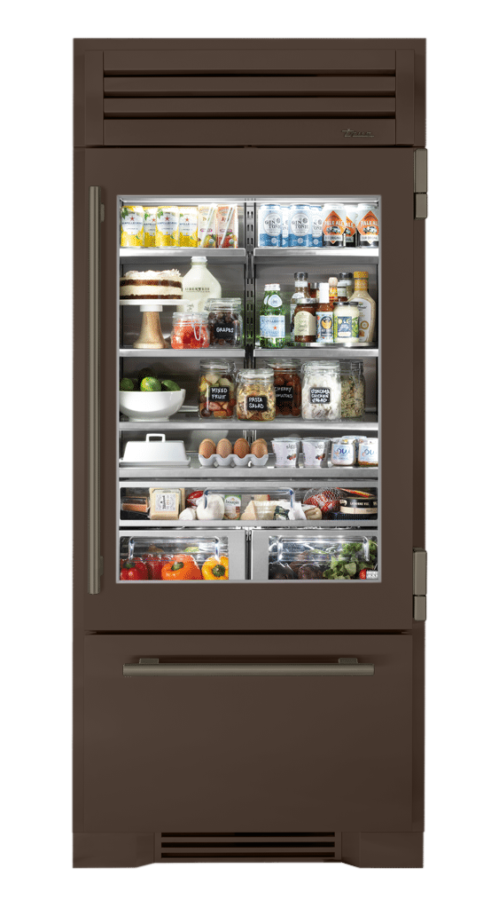 Refrigerator with Bottom Freezer, Right Hinged, Espresso, Pewter Hardware TR36RBFRSGA305H05