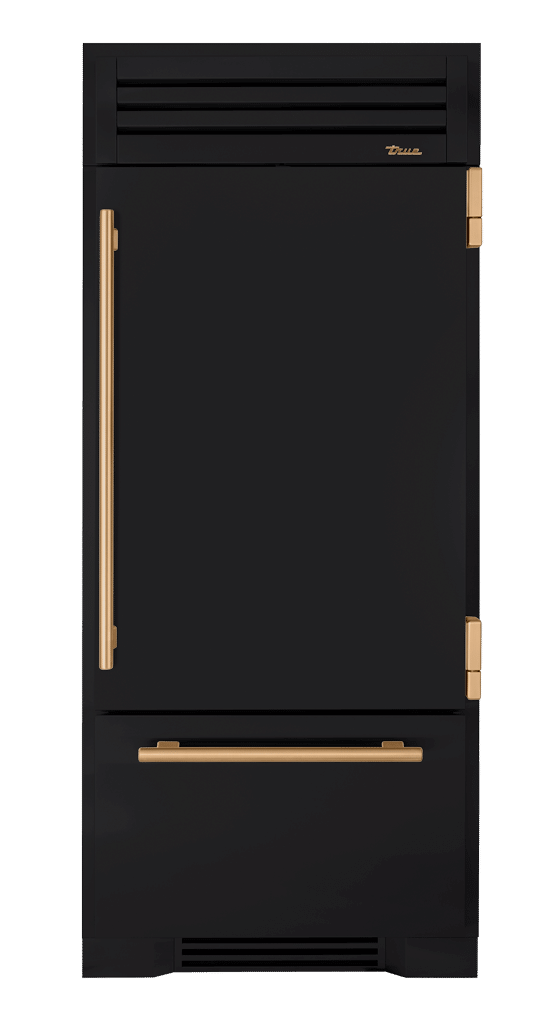 Refrigerator with Bottom Freezer, Right Hinged, Matte Black, Gold Hardware TR36RBFRSSA027H08