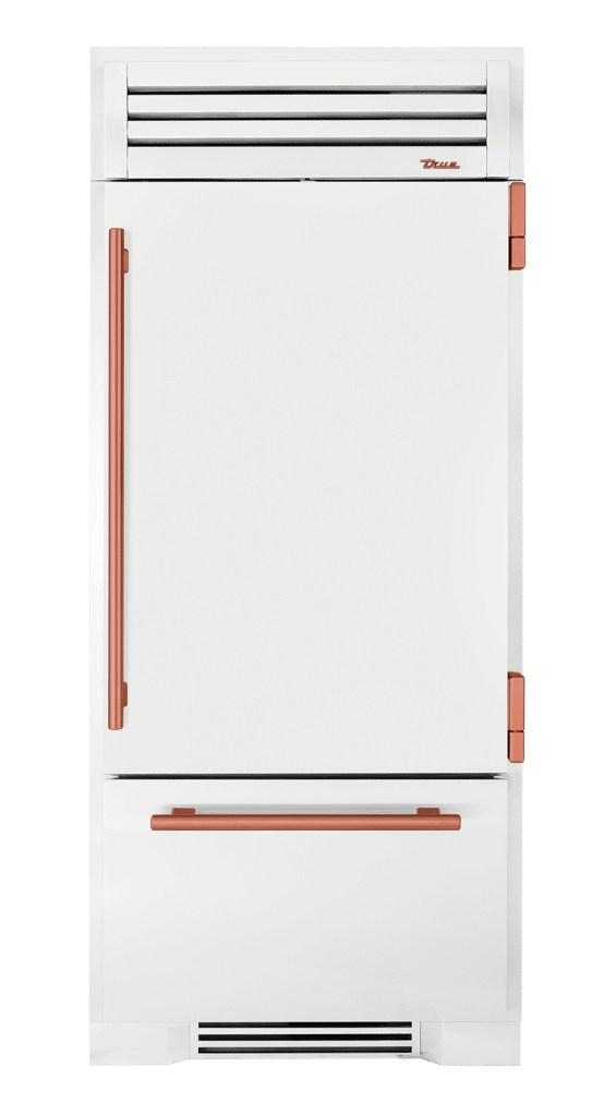 Refrigerator with Bottom Freezer, Right Hinged, Matte White, Copper Hardware TR36RBFRSSA030H03