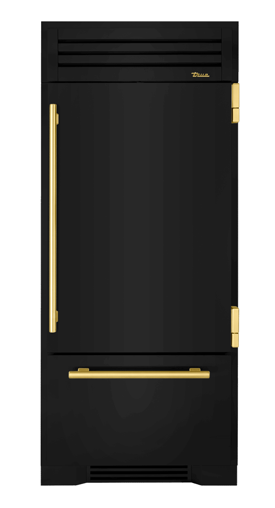 Refrigerator with Bottom Freezer, Right Hinged, Gloss Black, Brass Hardware TR36RBFRSSA044H01