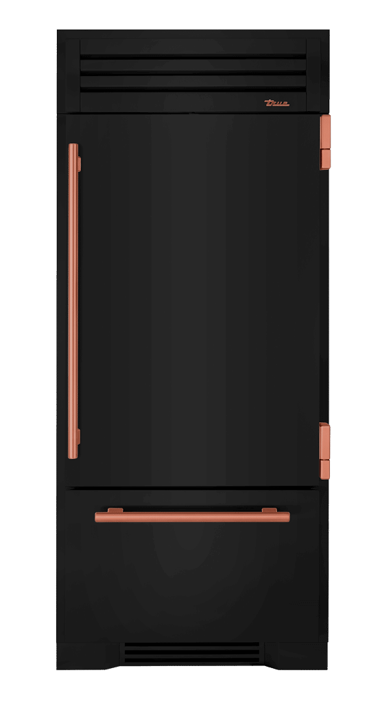 Refrigerator with Bottom Freezer, Right Hinged, Gloss Black, Copper Hardware TR36RBFRSSA044H03