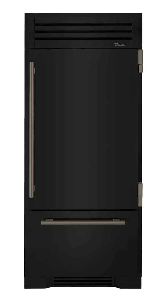 Refrigerator with Bottom Freezer, Right Hinged, Gloss Black, Pewter Hardware TR36RBFRSSA044H05