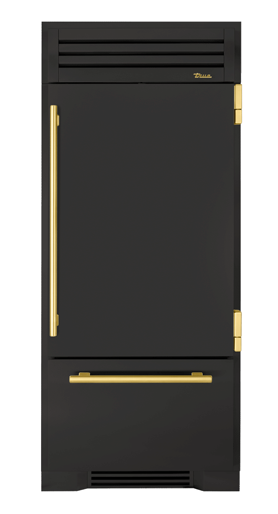 Refrigerator with Bottom Freezer, Right Hinged, Ultra Matte Black, Brass Hardware TR36RBFRSSA085H01