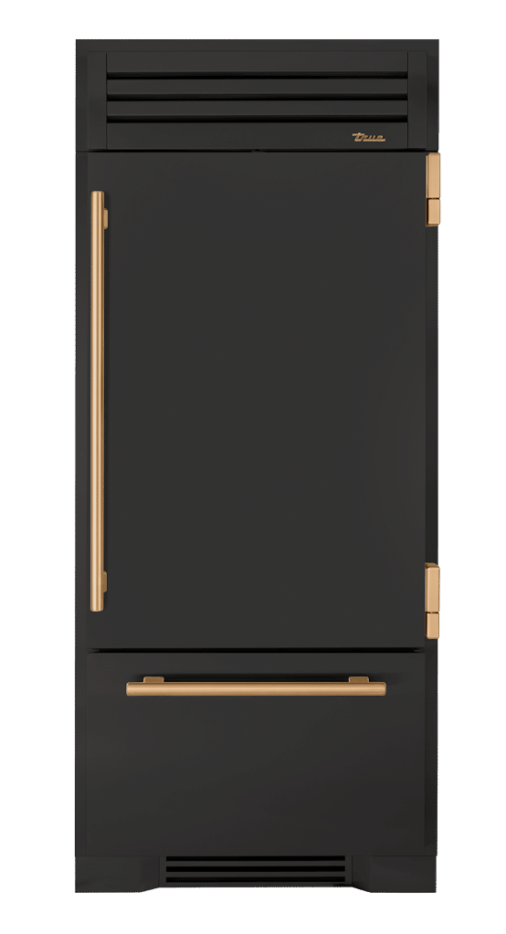 Refrigerator with Bottom Freezer, Right Hinged, Ultra Matte Black, Gold Hardware TR36RBFRSSA085H08
