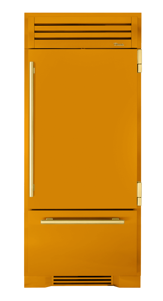 Refrigerator with Bottom Freezer, Right Hinged, Saffron, Brass Hardware TR36RBFRSSA103H01