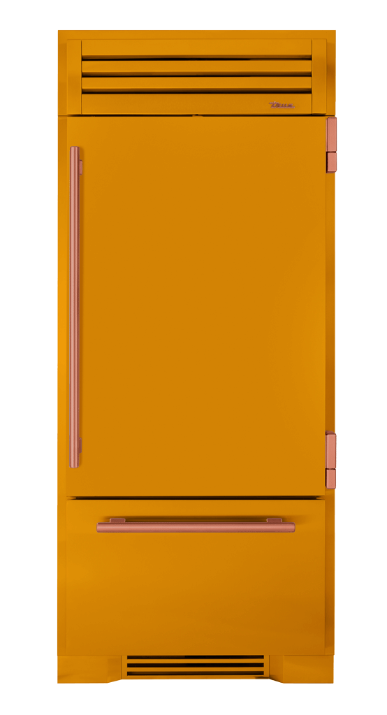 Refrigerator with Bottom Freezer, Right Hinged, Saffron, Copper Hardware TR36RBFRSSA103H03