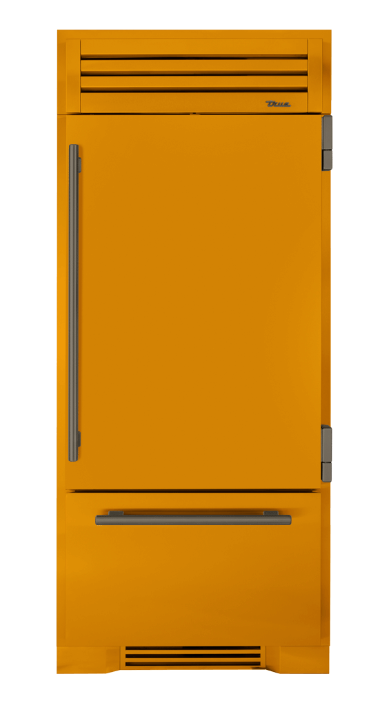 Refrigerator with Bottom Freezer, Right Hinged, Saffron, Pewter Hardware TR36RBFRSSA103H05