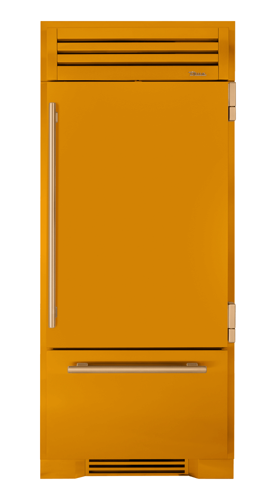 Refrigerator with Bottom Freezer, Right Hinged, Saffron, Gold Hardware TR36RBFRSSA103H08