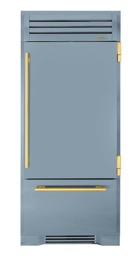 Refrigerator with Bottom Freezer, Right Hinged, Bluestone, Brass Hardware TR36RBFRSSA152H01