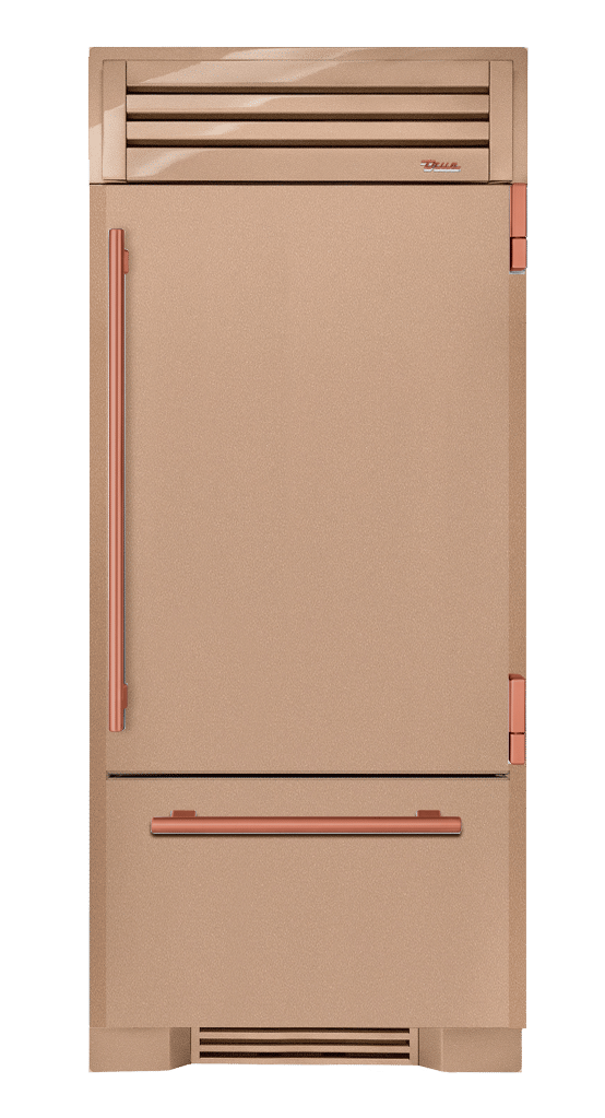 Refrigerator with Bottom Freezer, Right Hinged, Champagne, Copper Hardware TR36RBFRSSA179H03
