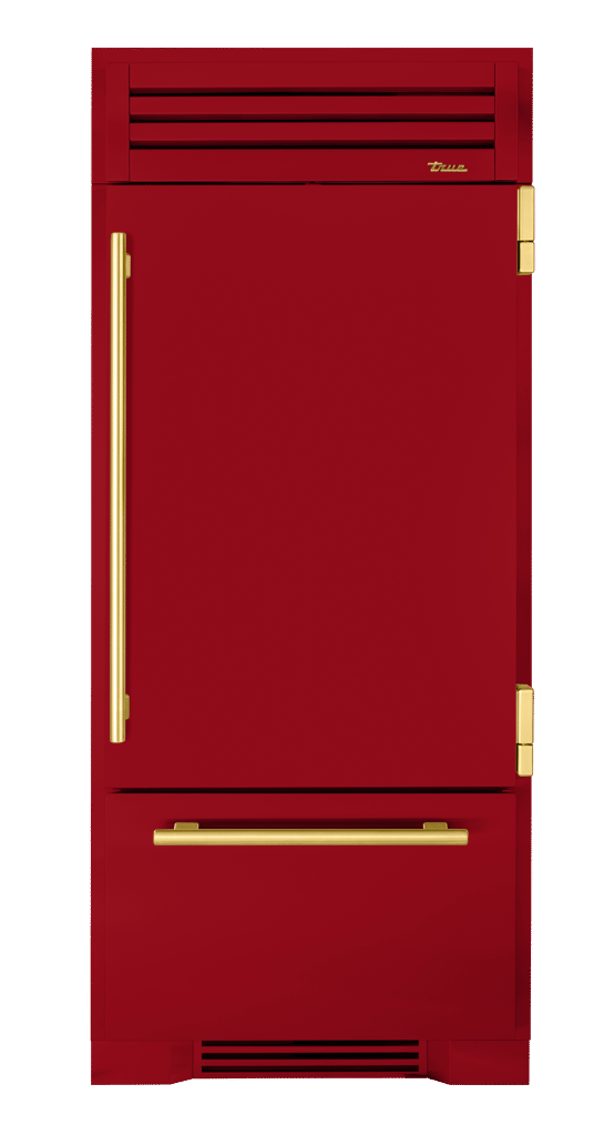 Refrigerator with Bottom Freezer, Right Hinged, Crimson, Brass Hardware TR36RBFRSSA193H01