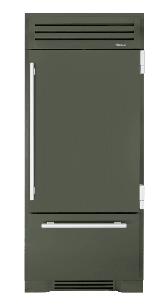 Refrigerator with Bottom Freezer, Right Hinged, Olive, Chrome Hardware TR36RBFRSSA238H02