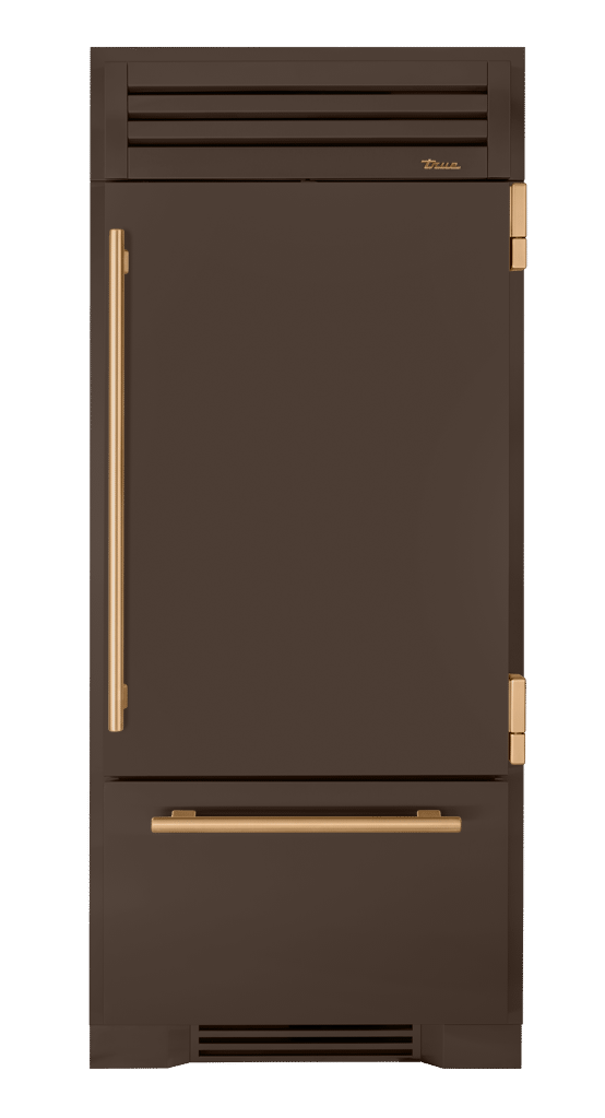 Refrigerator with Bottom Freezer, Right Hinged, Espresso, Gold Hardware TR36RBFRSSA305H08