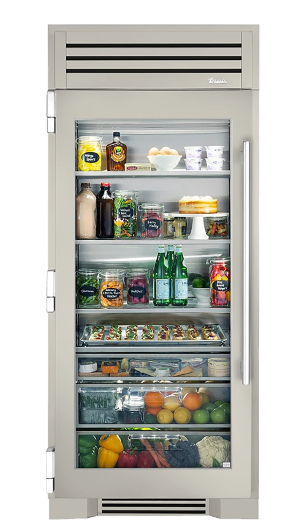 Refrigerator Column, Left Hinged, Antique White, Chrome Hardware TR36REFLSGC050H02