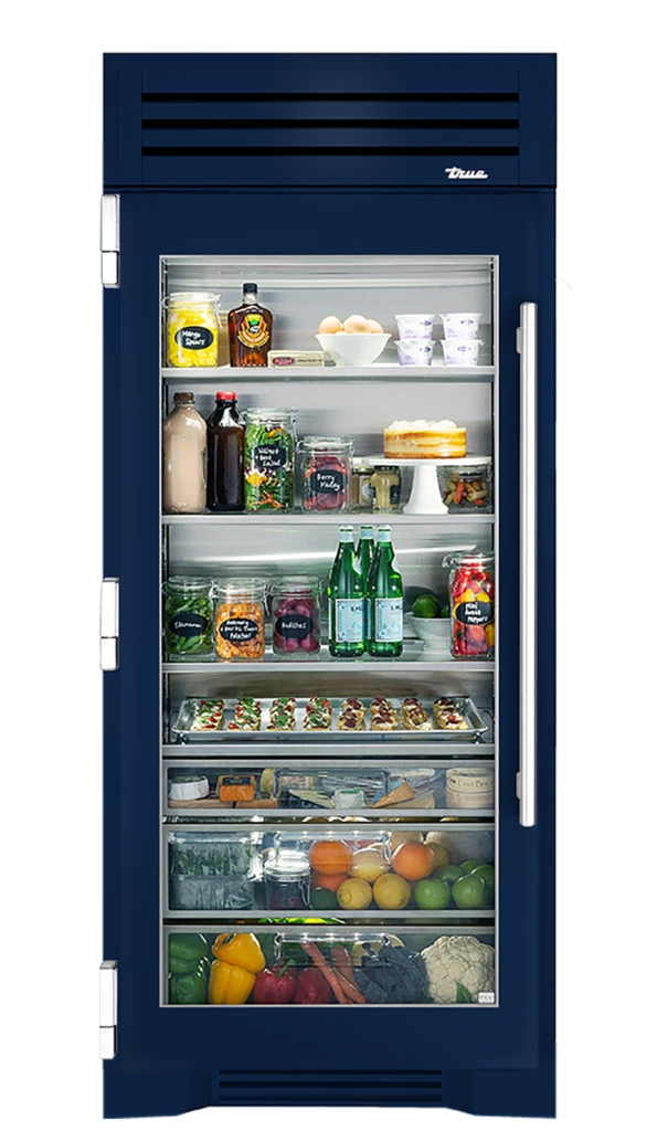 Refrigerator Column, Left Hinged, Cobalt, Chrome Hardware TR36REFLSGC078H02