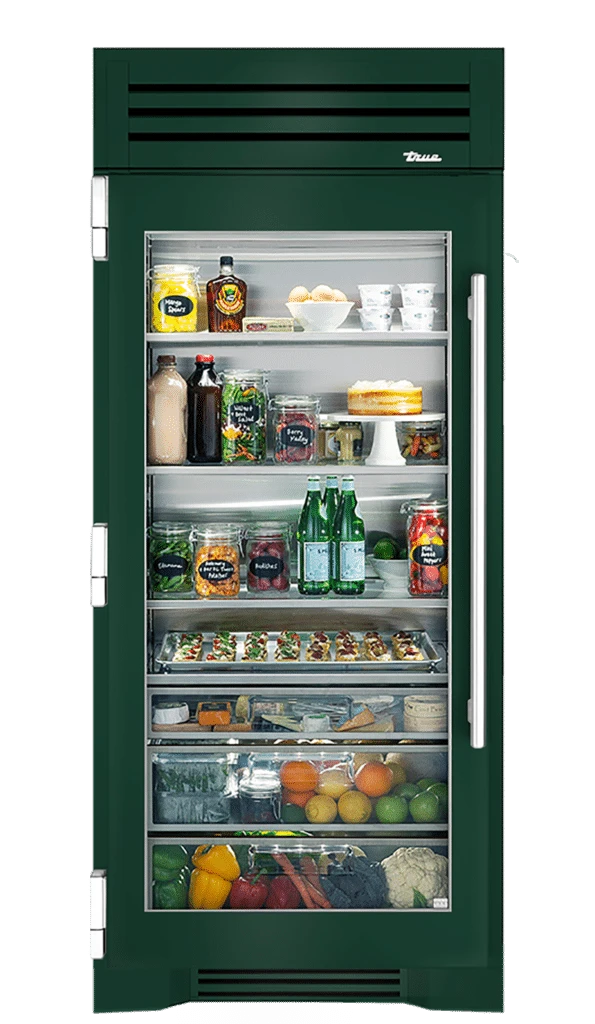Refrigerator Column, Left Hinged, Emerald, Chrome Hardware TR36REFLSGC086H02