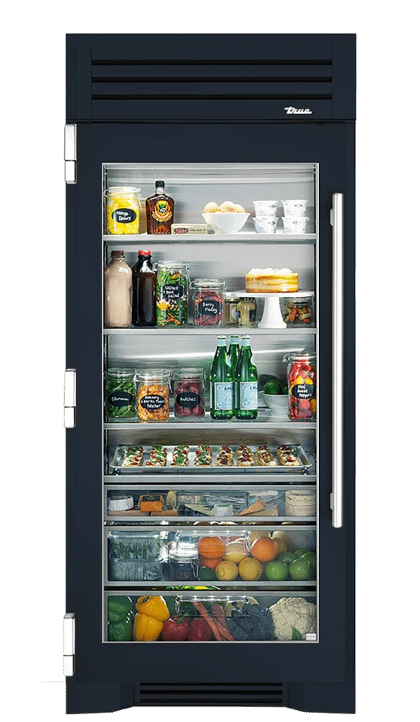 Refrigerator Column, Left Hinged, Juniper, Chrome Hardware TR36REFLSGC104H02