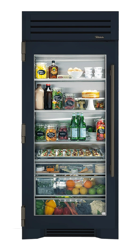 Refrigerator Column, Left Hinged, Juniper, Pewter Hardware TR36REFLSGC104H05
