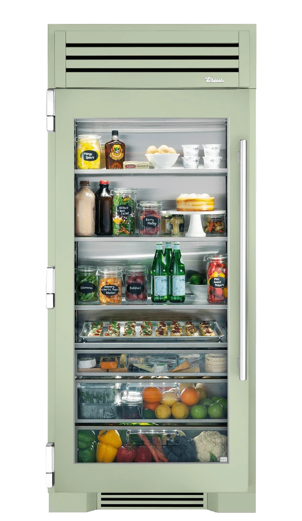 Refrigerator Column, Left Hinged, Sage, Chrome Hardware TR36REFLSGC129H02