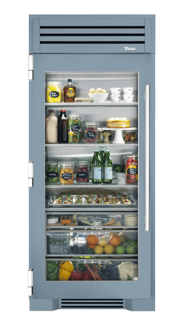 Refrigerator Column, Left Hinged, Bluestone, Chrome Hardware TR36REFLSGC152H02