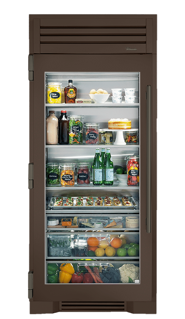Refrigerator Column, Left Hinged, Espresso, Pewter Hardware TR36REFLSGC305H05