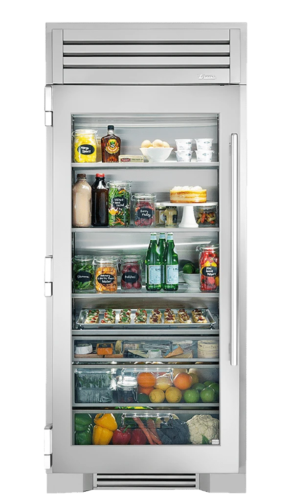 Refrigerator Column, Left Hinged, Chrome Hardware TR36REFLSGCH02