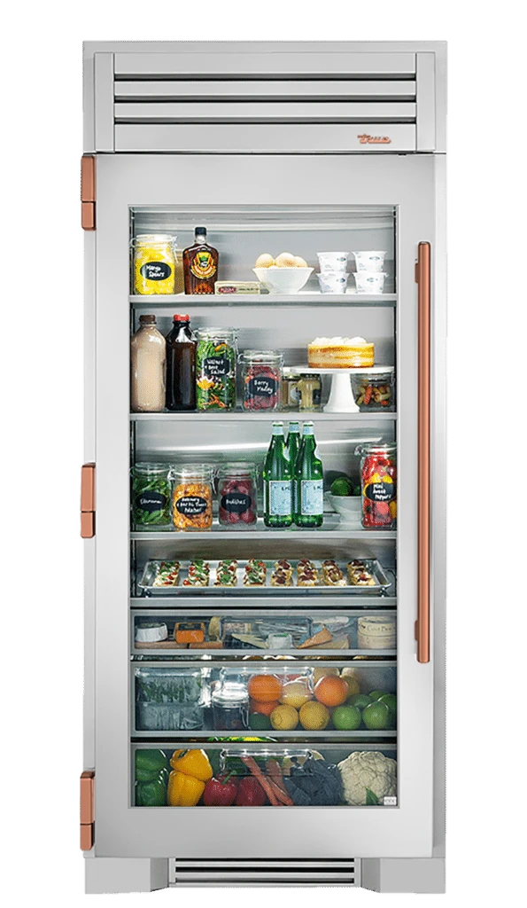Refrigerator Column, Left Hinged, Copper Hardware TR36REFLSGCH03