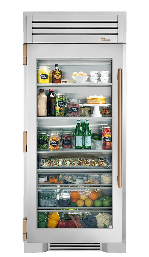 Refrigerator Column, Left Hinged, Gold Hardware TR36REFLSGCH08
