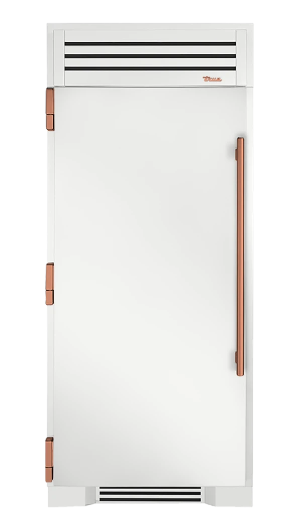 Refrigerator Column, Left Hinged, Matte White, Copper Hardware TR36REFLSSC030H03