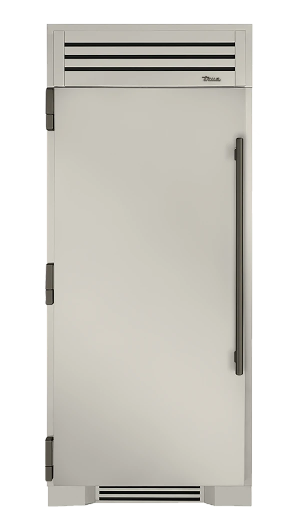 Refrigerator Column, Left Hinged, Antique White, Pewter Hardware TR36REFLSSC050H05