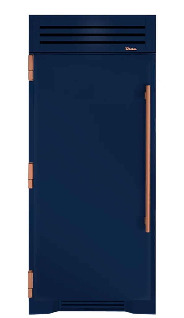 Refrigerator Column, Left Hinged, Cobalt, Copper Hardware TR36REFLSSC078H03