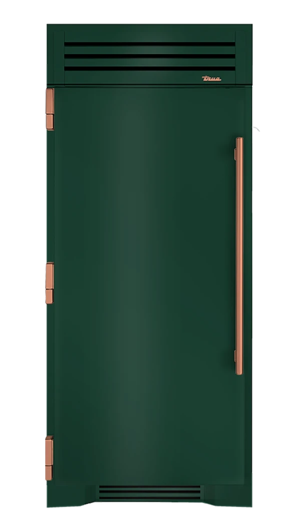 Refrigerator Column, Left Hinged, Emerald, Copper Hardware TR36REFLSSC086H03