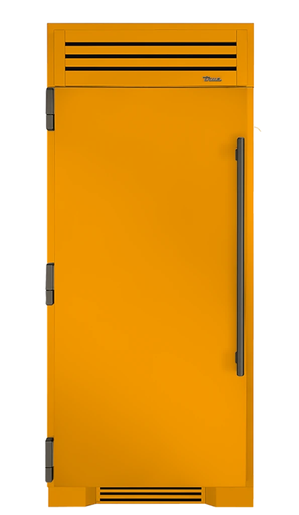 Refrigerator Column, Left Hinged, Saffron, Pewter Hardware TR36REFLSSC103H05