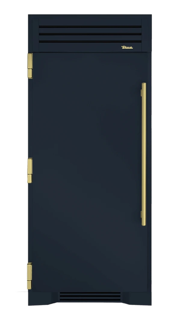 Refrigerator Column, Left Hinged, Juniper, Brass Hardware TR36REFLSSC104H01