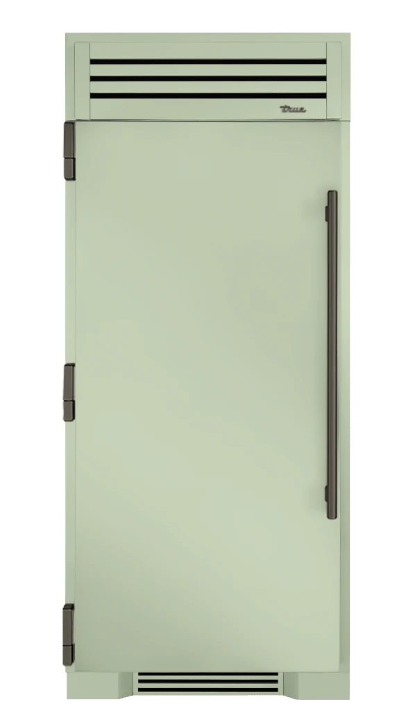Refrigerator Column, Left Hinged, Sage, Pewter Hardware TR36REFLSSC129H05