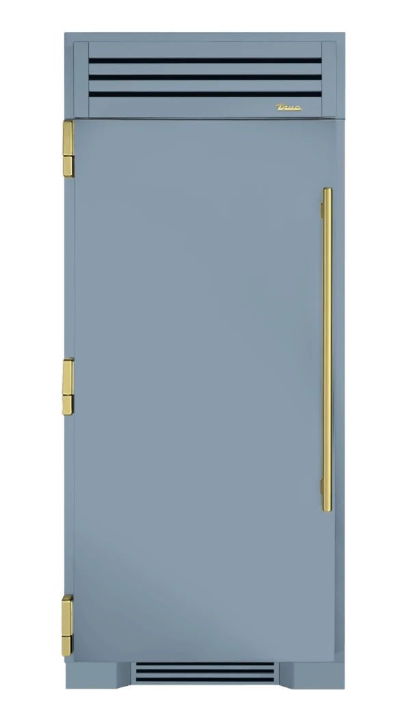Refrigerator Column, Left Hinged, Bluestone, Brass Hardware TR36REFLSSC152H01