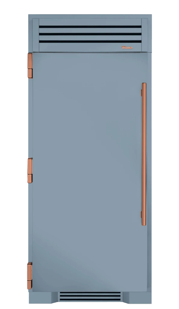 Refrigerator Column, Left Hinged, Bluestone, Copper Hardware TR36REFLSSC152H03