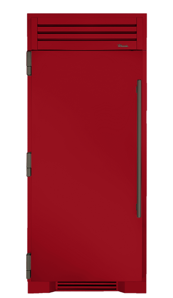 Refrigerator Column, Left Hinged, Crimson, Pewter Hardware TR36REFLSSC193H05
