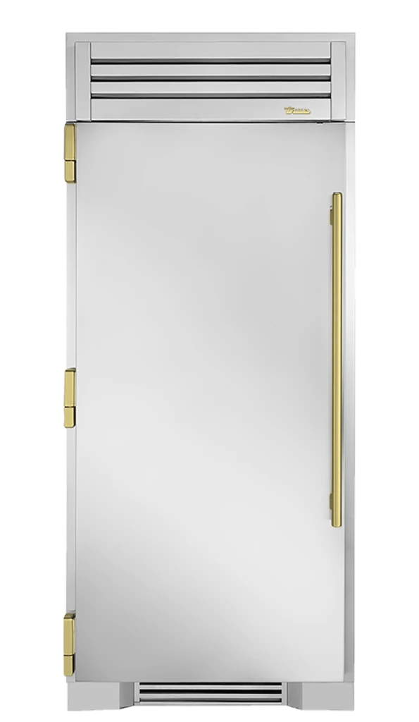 Refrigerator Column, Left Hinged, Brass Hardware TR36REFLSSCH01