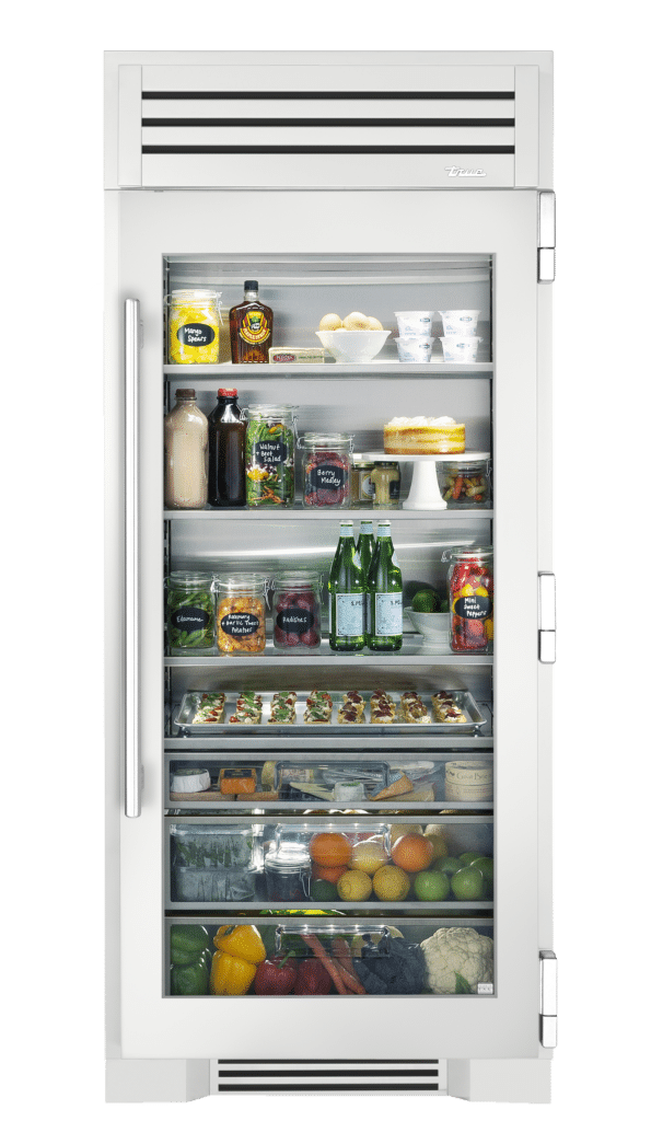 Refrigerator Column, Right Hinged, Matte White, Chrome Hardware TR36REFRSGC030H02