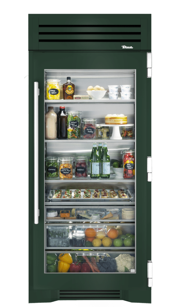 Refrigerator Column, Right Hinged, Emerald, Chrome Hardware TR36REFRSGC086H02