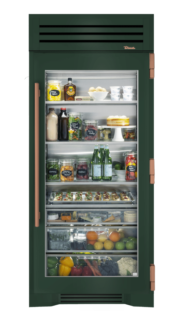 Refrigerator Column, Right Hinged, Emerald, Copper Hardware TR36REFRSGC086H03