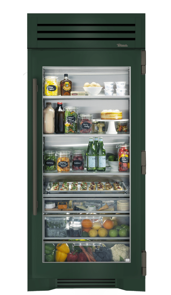 Refrigerator Column, Right Hinged, Emerald, Pewter Hardware TR36REFRSGC086H05