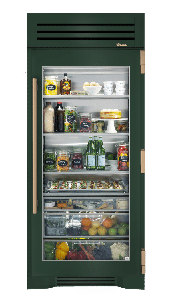 Refrigerator Column, Right Hinged, Emerald, Gold Hardware TR36REFRSGC086H08