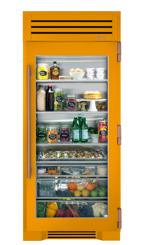 Refrigerator Column, Right Hinged, Saffron, Copper Hardware TR36REFRSGC103H03