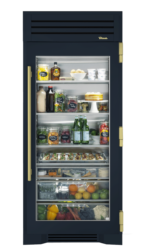 Refrigerator Column, Right Hinged, Juniper, Brass Hardware TR36REFRSGC104H01