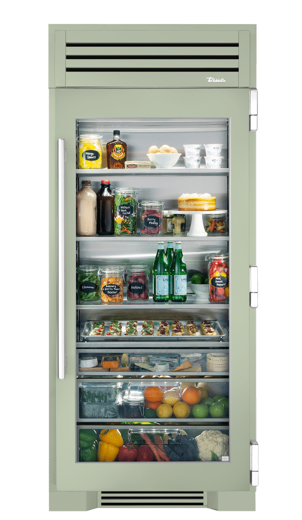 Refrigerator Column, Right Hinged, Sage, Chrome Hardware TR36REFRSGC129H02